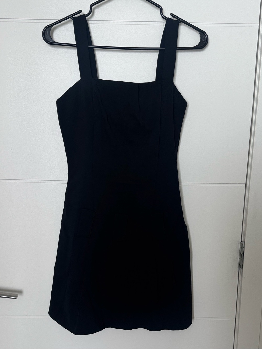 Streetwear Society Black Square-Neck Mini Dress